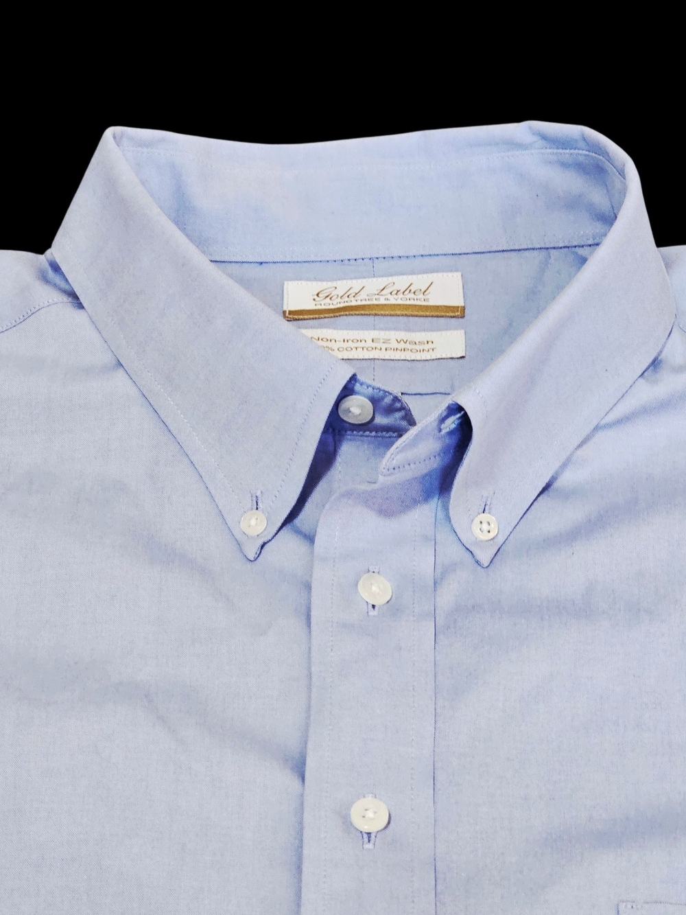 Roundtree & Yorke Light Blue Button-Down Dress Shirt - Picture 3 of 15
